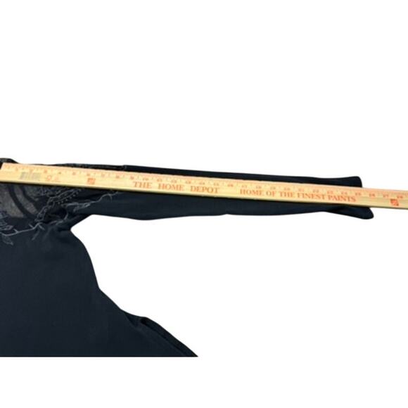 "FREE PEOPLE" Blk Lace Shoulder SZ S Floral Whimsigoth, Dark Romance, Vampire - Picture 5 of 12